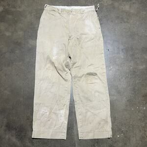 Vintage 50s Tan Sanforized Sail Cloth Cotton Chinos 31x27
